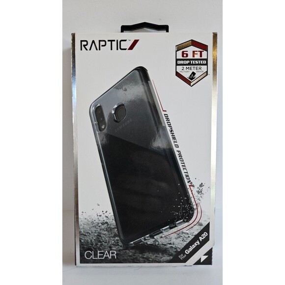 Raptic Clear Protective Phone Case with DropShield for Samsung Galaxy A20 - Picture 1 of 10